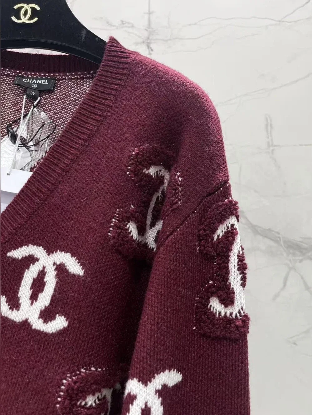 CHANEL elegant burgundy